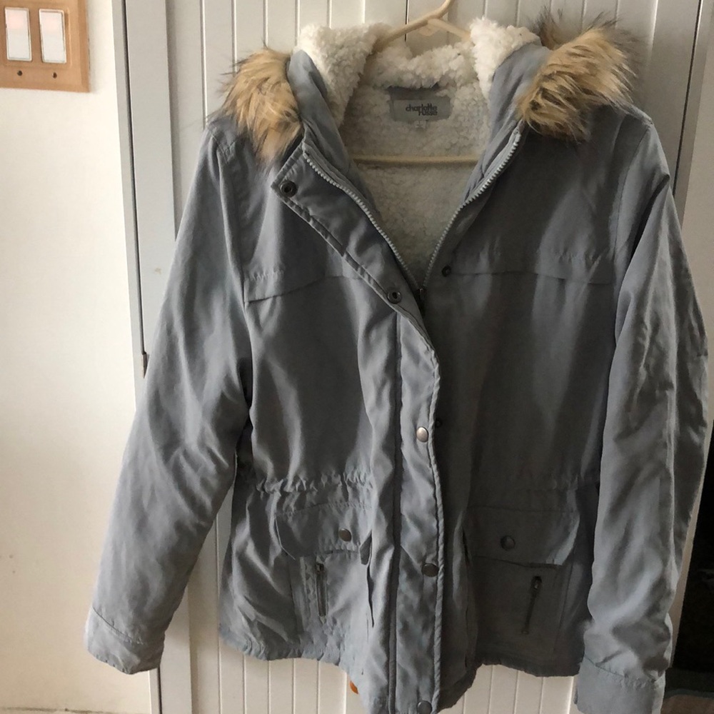Fur-Lined Cargo Parka from Charlotte Russe